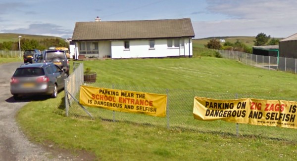 Parking near the school entrance is dangerous and selfish