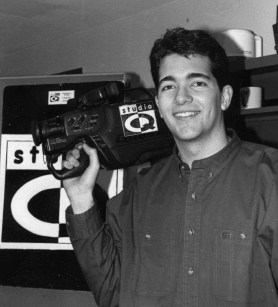 Mike Wise posing with Studio Q camera